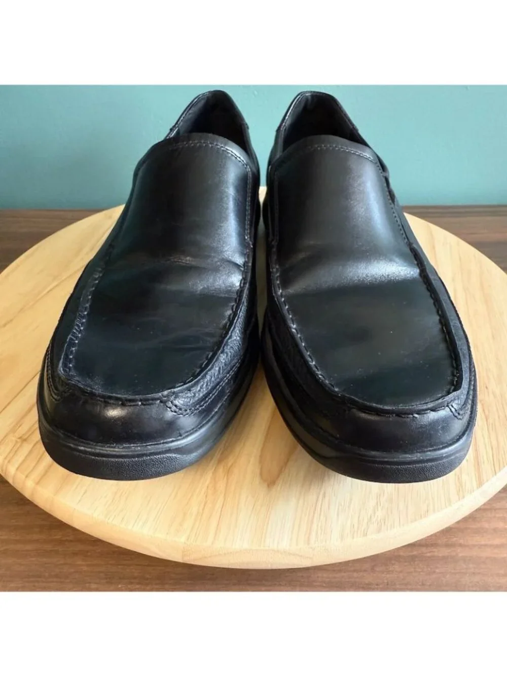 Bostonian Jolliet Mens Black Leather Loafers Size 13 M Duralite